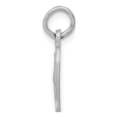 14K White Gold Cross Heart Pendant – view 3