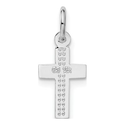 14K White Gold Cross Pendant – view 4