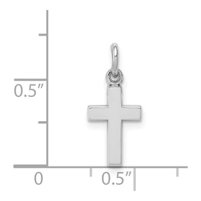 14K White Gold Cross Pendant – view 5