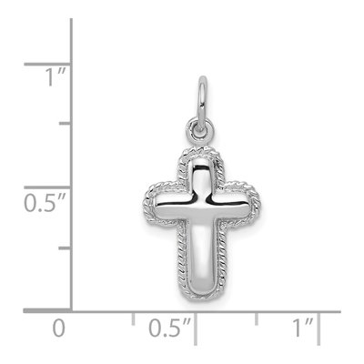 14K White Gold Cross Pendant – view 5