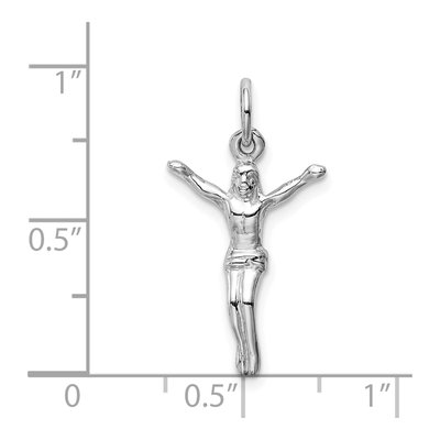14K White Gold Jesus Pendant – view 4
