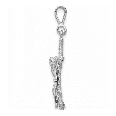14K White Gold Crucifix Pendant – view 3