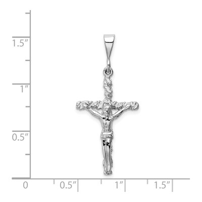 14K White Gold Crucifix Pendant – view 4