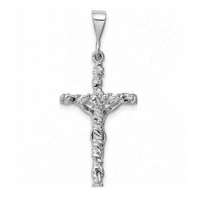 14K White Gold Crucifix Pendant – view 5