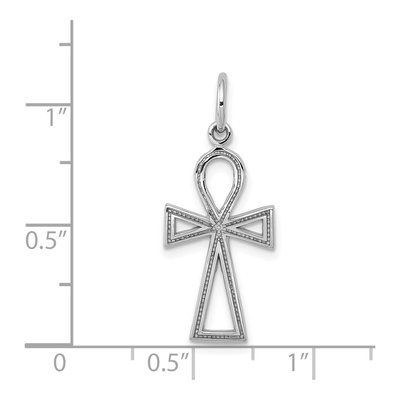 14K White Gold Ankh Cross Pendant – view 4