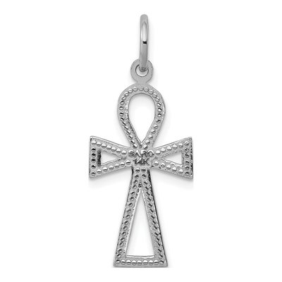 14K White Gold Ankh Cross Pendant – view 5