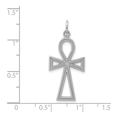 14K White Gold Ankh Cross Pendant – view 4