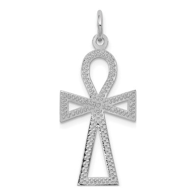 14K White Gold Ankh Cross Pendant – view 5