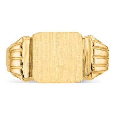 Men's 14K Yellow Gold Signet Ring – view 5