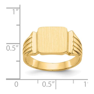 Men's 14K Yellow Gold Signet Ring – view 6