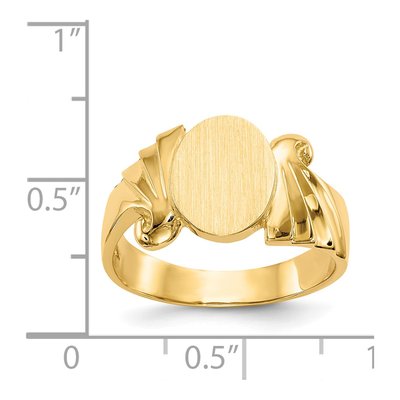 14K Yellow Gold Oval Signet Ring – view 6