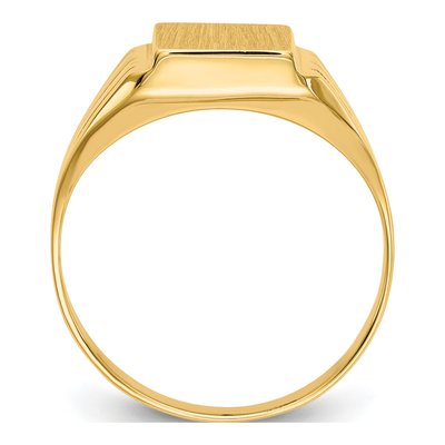 Men's 14K Yellow Gold Rectangle Signet Ring – view 3