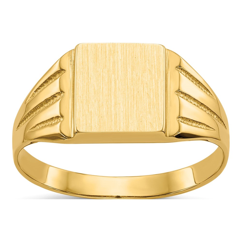 Men's 14K Yellow Gold Rectangle Signet Ring