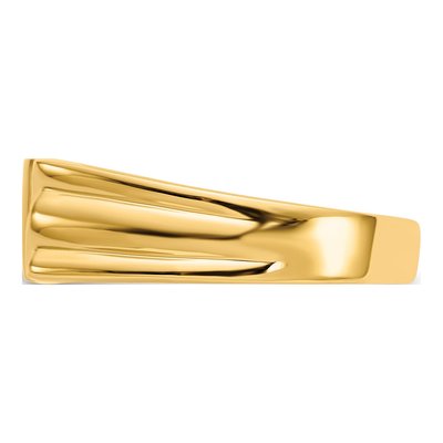 Men's 14K Yellow Gold Diagonal Signet Ring – view 4