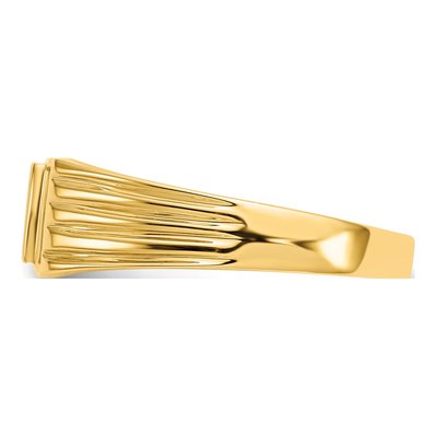 14K Yellow Gold Kids' Square Signet Ring – view 5