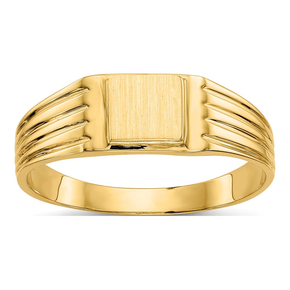 14K Yellow Gold Kids' Square Signet Ring