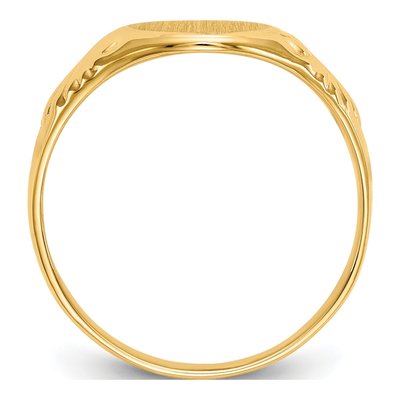 14K Yellow Gold Oval Signet Ring – view 3