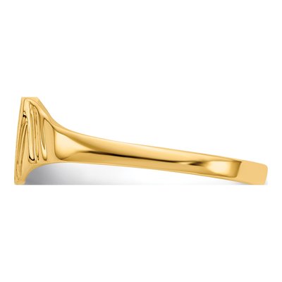 14K Yellow Gold Kids' Heart Signet Ring – view 5
