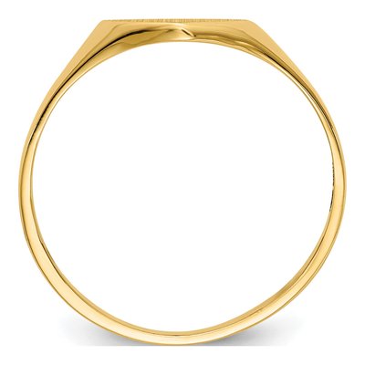 14K Yellow Gold Heart Signet Ring – view 3