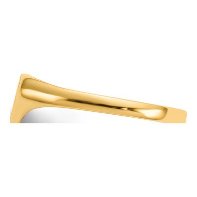 14K Yellow Gold Heart Signet Ring – view 4