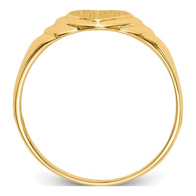14K Yellow Gold Kids' Heart Signet Ring – view 3