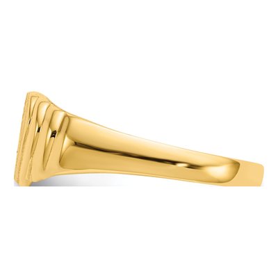 14K Yellow Gold Kids' Heart Signet Ring – view 4