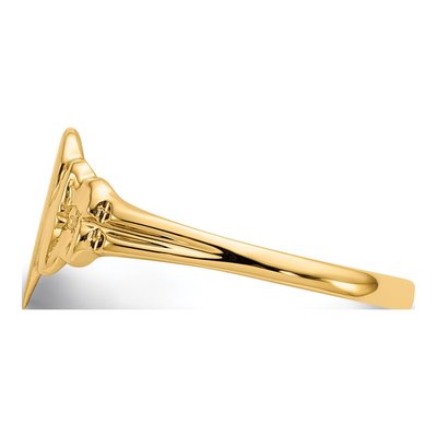 14K Yellow Gold Child's Heart Signet Ring – view 4