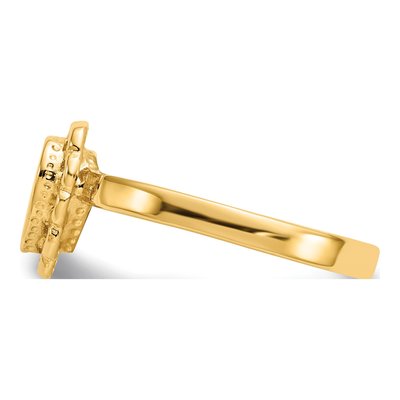 14K Yellow Gold Heart Signet Ring – view 4