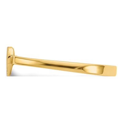 14K Yellow Gold Kids' Heart Signet Ring – view 5