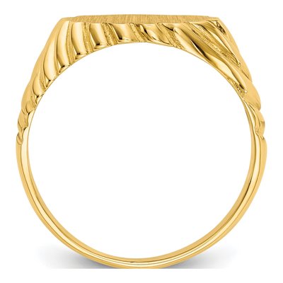 14K Yellow Gold Oval Signet Ring – view 3