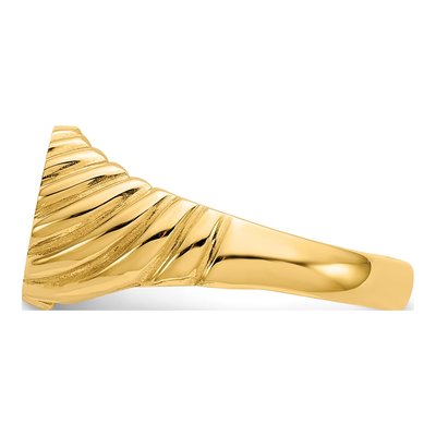 14K Yellow Gold Oval Signet Ring – view 4