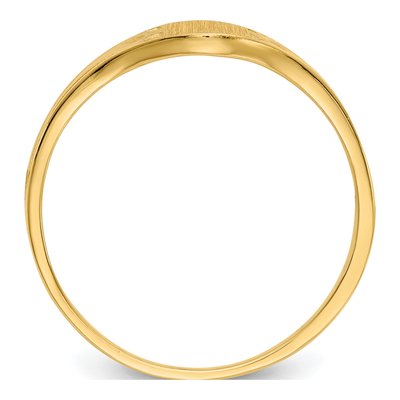 14K Yellow Gold Child's Signet Ring – view 3