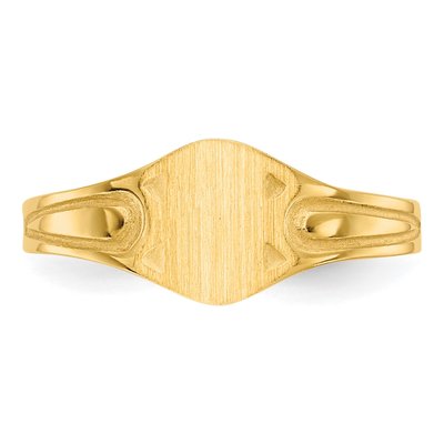 14K Yellow Gold Child's Signet Ring – view 5