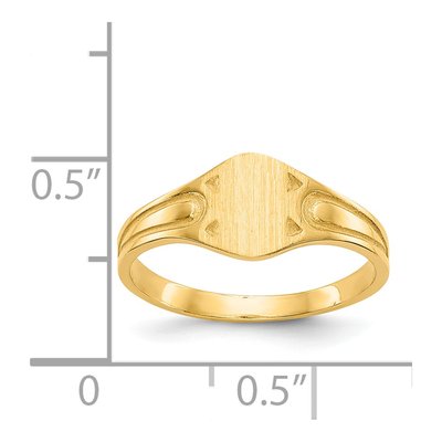 14K Yellow Gold Child's Signet Ring – view 6