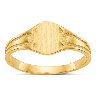 14K Yellow Gold Child's Signet Ring