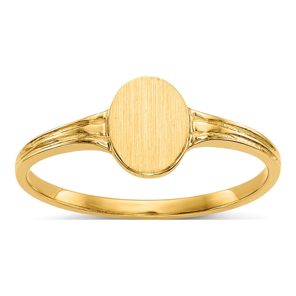 14K Yellow Gold Child's Oval Signet Ring
