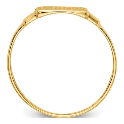 14K Yellow Gold Kids' Signet Ring – view 3
