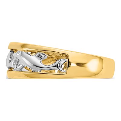 14K Yellow Gold 6mm Dolphin Band – view 5