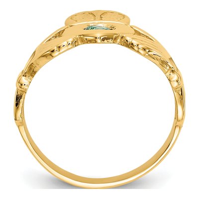 14K Yellow Gold Claddagh Ring – view 3