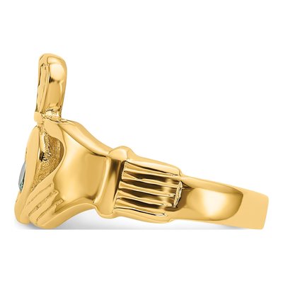 14K Yellow Gold Claddagh Ring – view 5