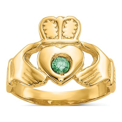 14K Yellow Gold Claddagh Ring