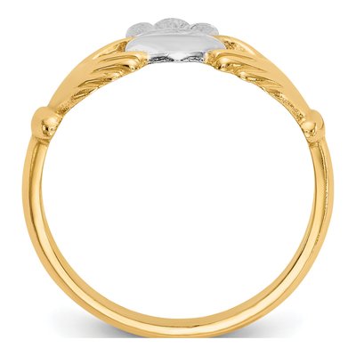 14K Yellow Gold Claddagh Ring – view 3