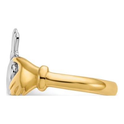 14K Yellow Gold Claddagh Ring – view 5