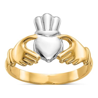 14K Yellow Gold Claddagh Ring