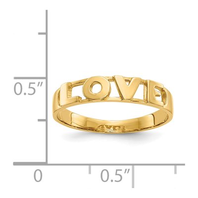 14K Yellow Gold LOVE Ring – view 4