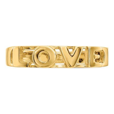 14K Yellow Gold LOVE Ring – view 6
