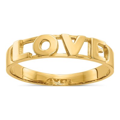 14K Yellow Gold LOVE Ring