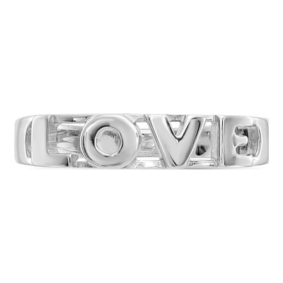 14K White Gold LOVE Ring – view 4