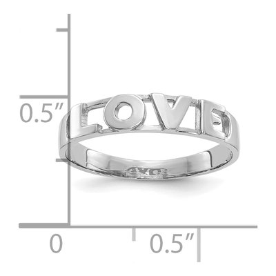 14K White Gold LOVE Ring – view 5