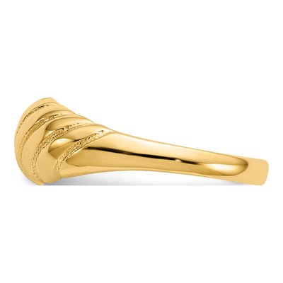 14K Yellow Gold Scalloped Dome Ring – view 5